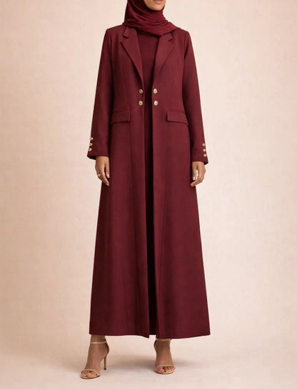 Maroon Sovereign Pocket Abaya