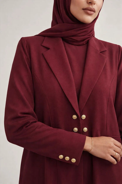 Maroon Sovereign Pocket Abaya