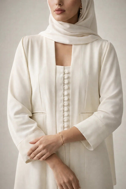White Zyra Abaya