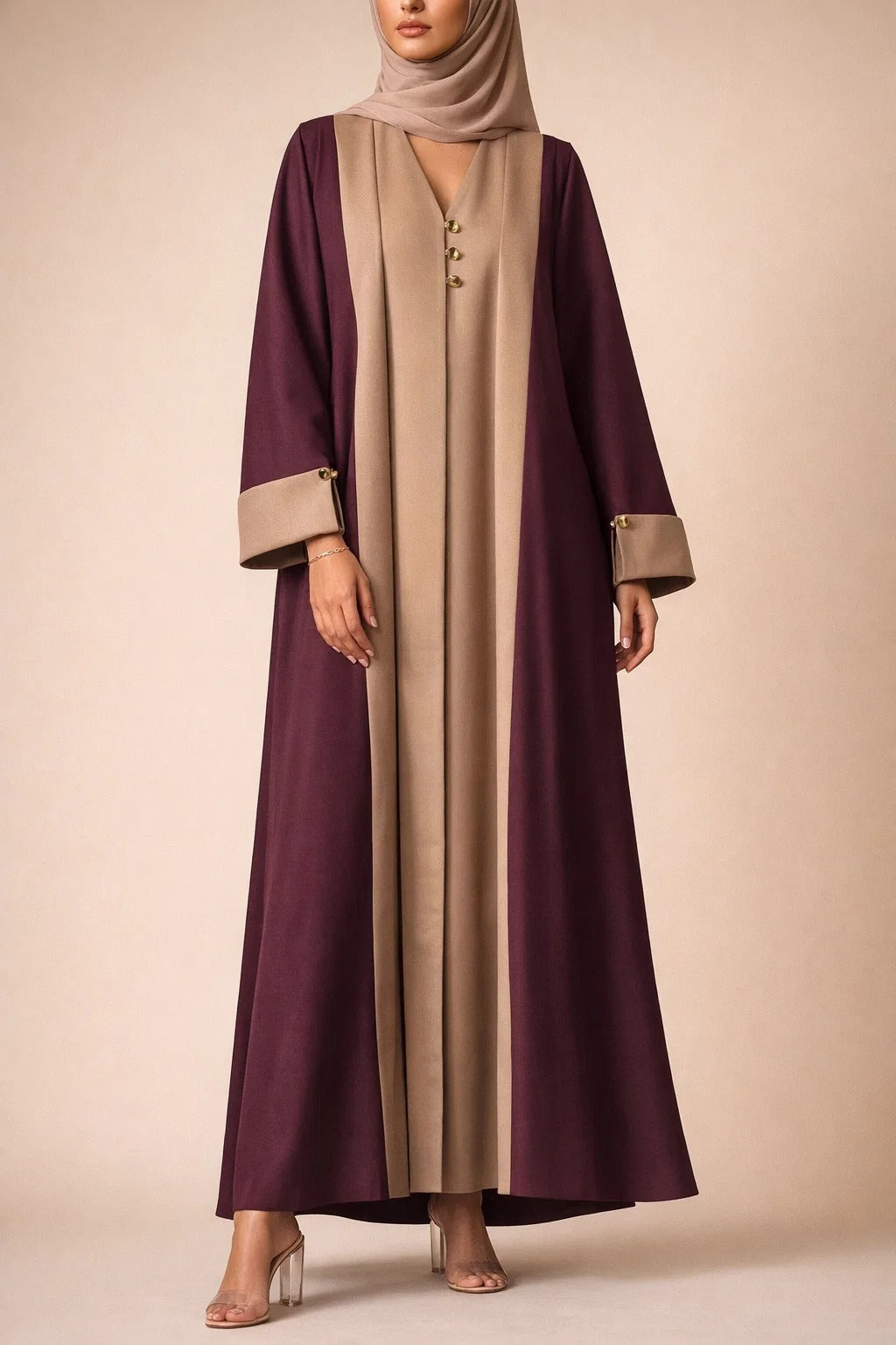 Maroon Ivra Abaya