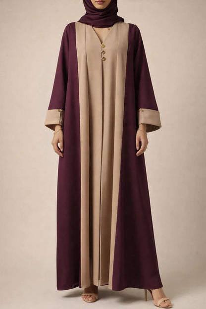 Maroon Ivra Abaya