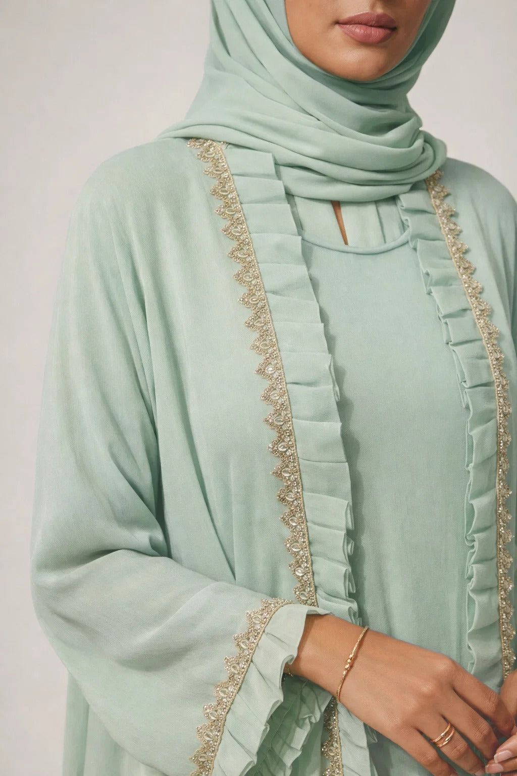 Mint Green Stella Abaya