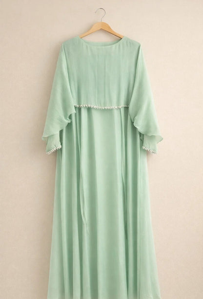 Mint Green Luxe Abaya