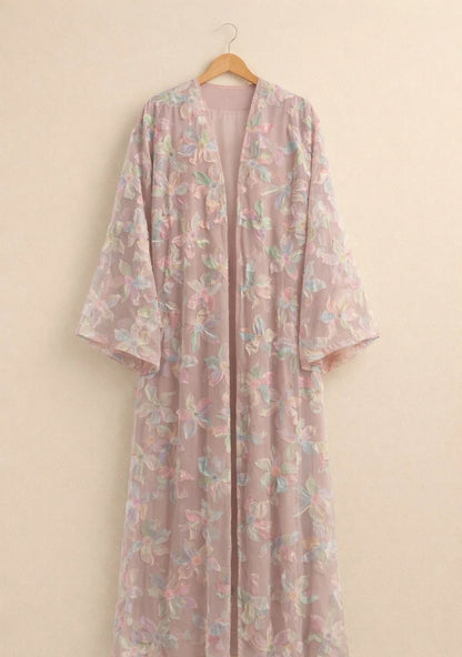 Pastel Petal Royale Abaya