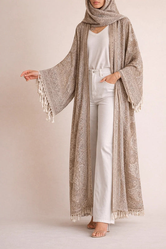 Beige Pashmina Abaya batch 2