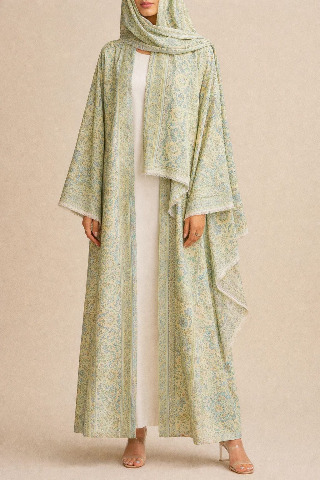 Pastel Green Pashmina Abaya batch 2