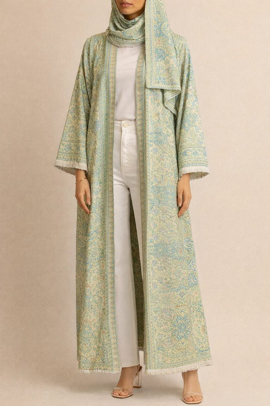 Pastel Green Pashmina Abaya batch 2