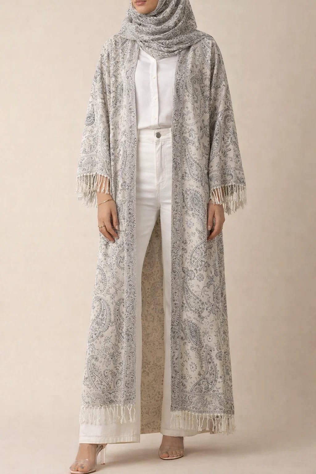 Grey Pashmina Abaya batch 2