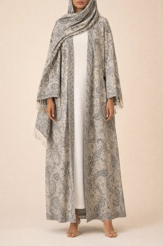 Grey Pashmina Abaya batch 2