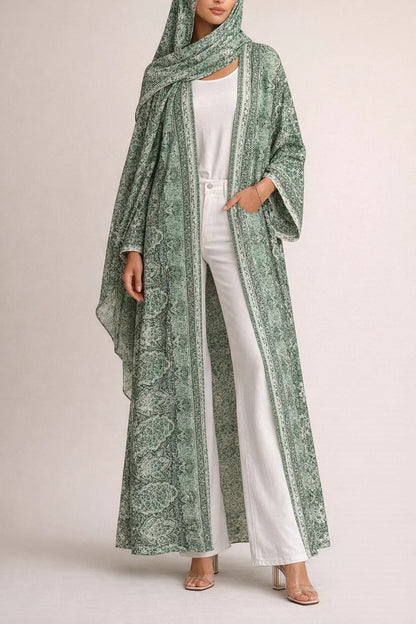 Green Pashmina Abaya batch 3
