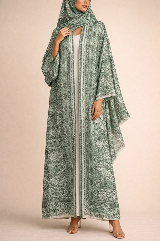 Green Pashmina Abaya batch 3