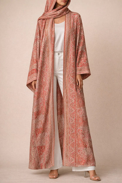 Reddish Pashmina Abaya batch 3