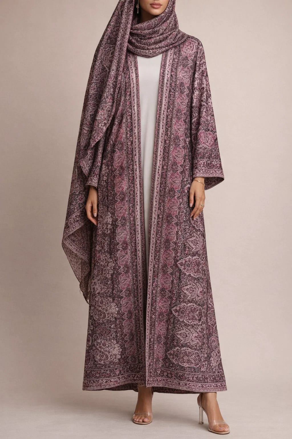 Rosey Pashmina Abaya batch 3