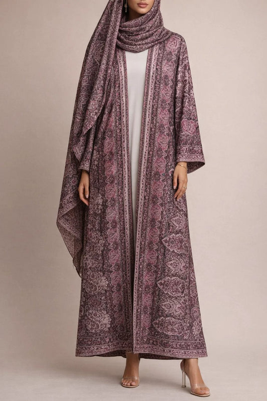Rosey Pashmina Abaya batch 3