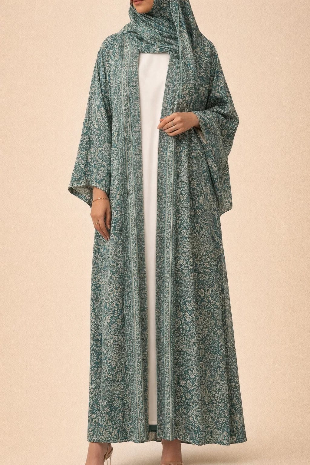 Teal Pashmina Abaya batch 3