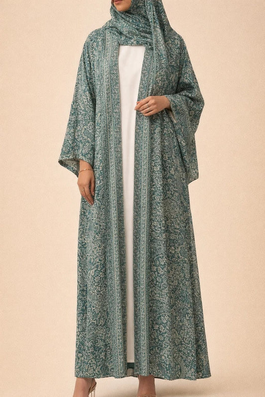 Teal Pashmina Abaya batch 3