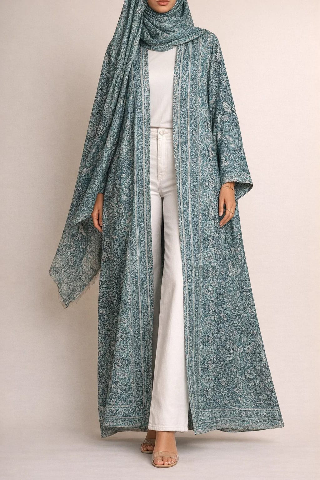 Teal Pashmina Abaya batch 3