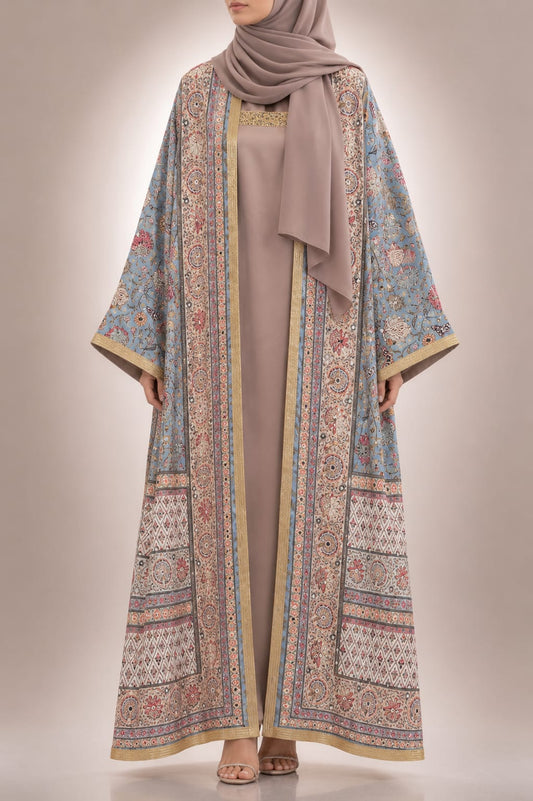 Blue Zareen Abaya