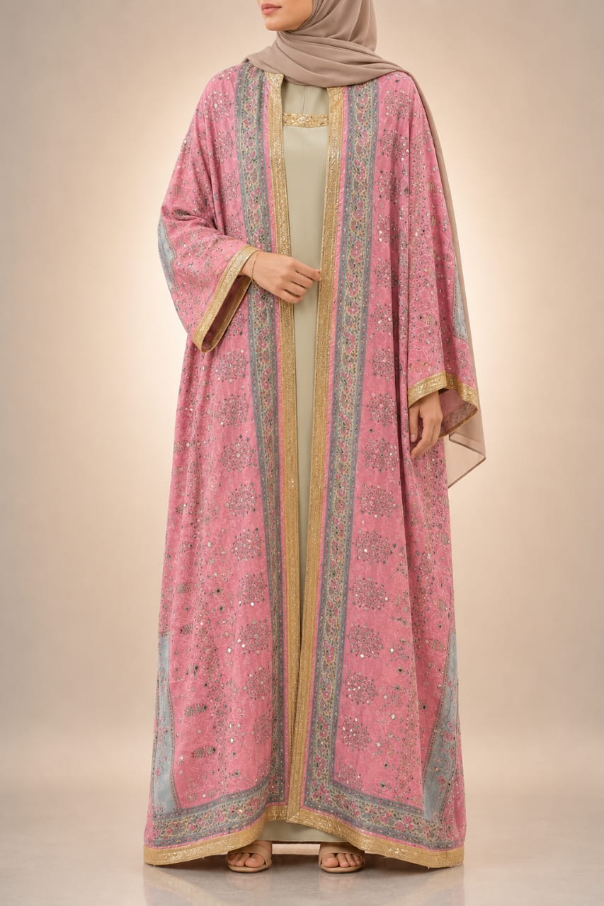 Pink Zareen Abaya