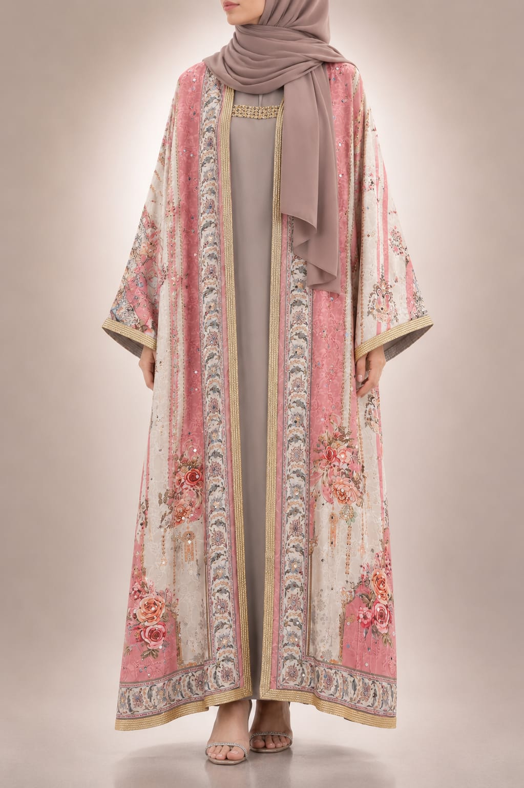 Desert Rose Zareen Abaya