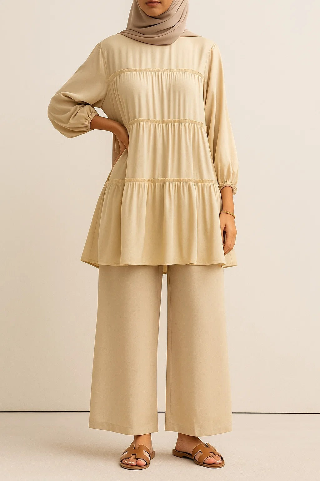 Butter Yellow Tiered Coord Set