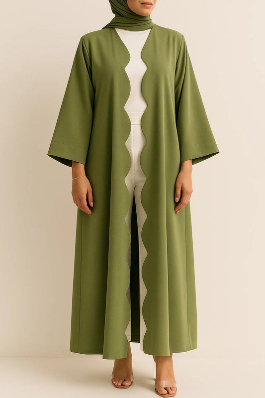 Pistachio Wave abaya