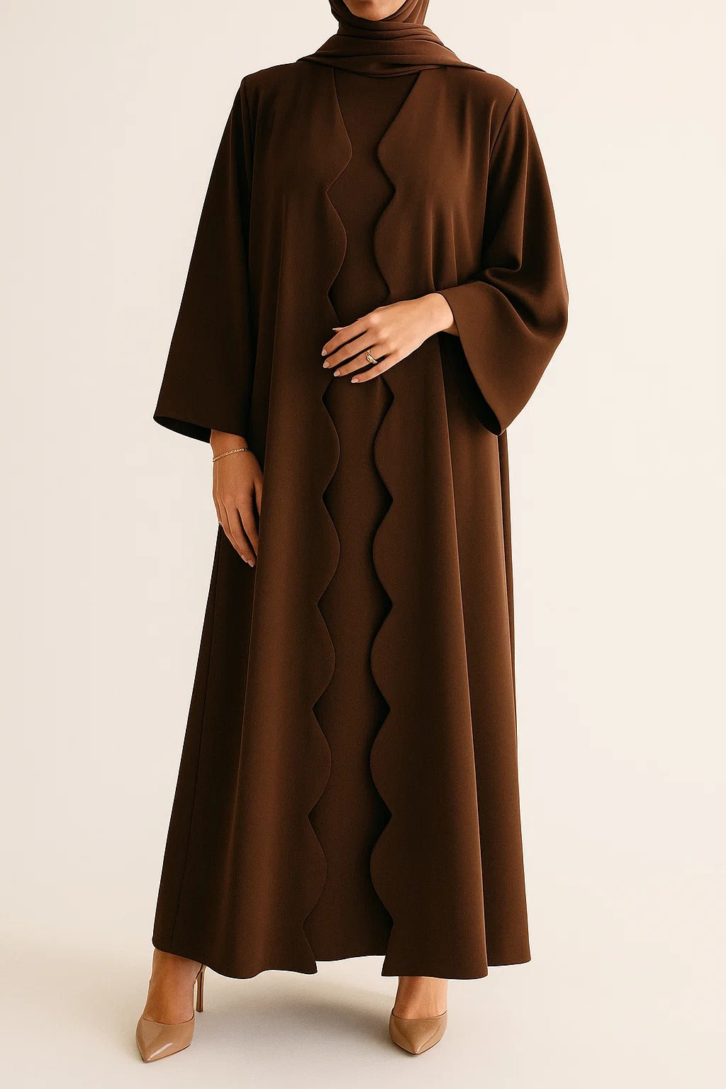 Brown Wave abaya