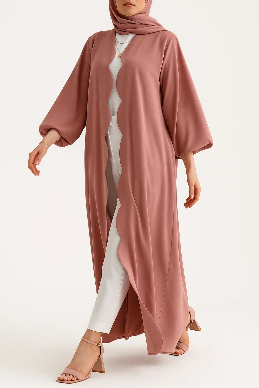 Pink Wave abaya