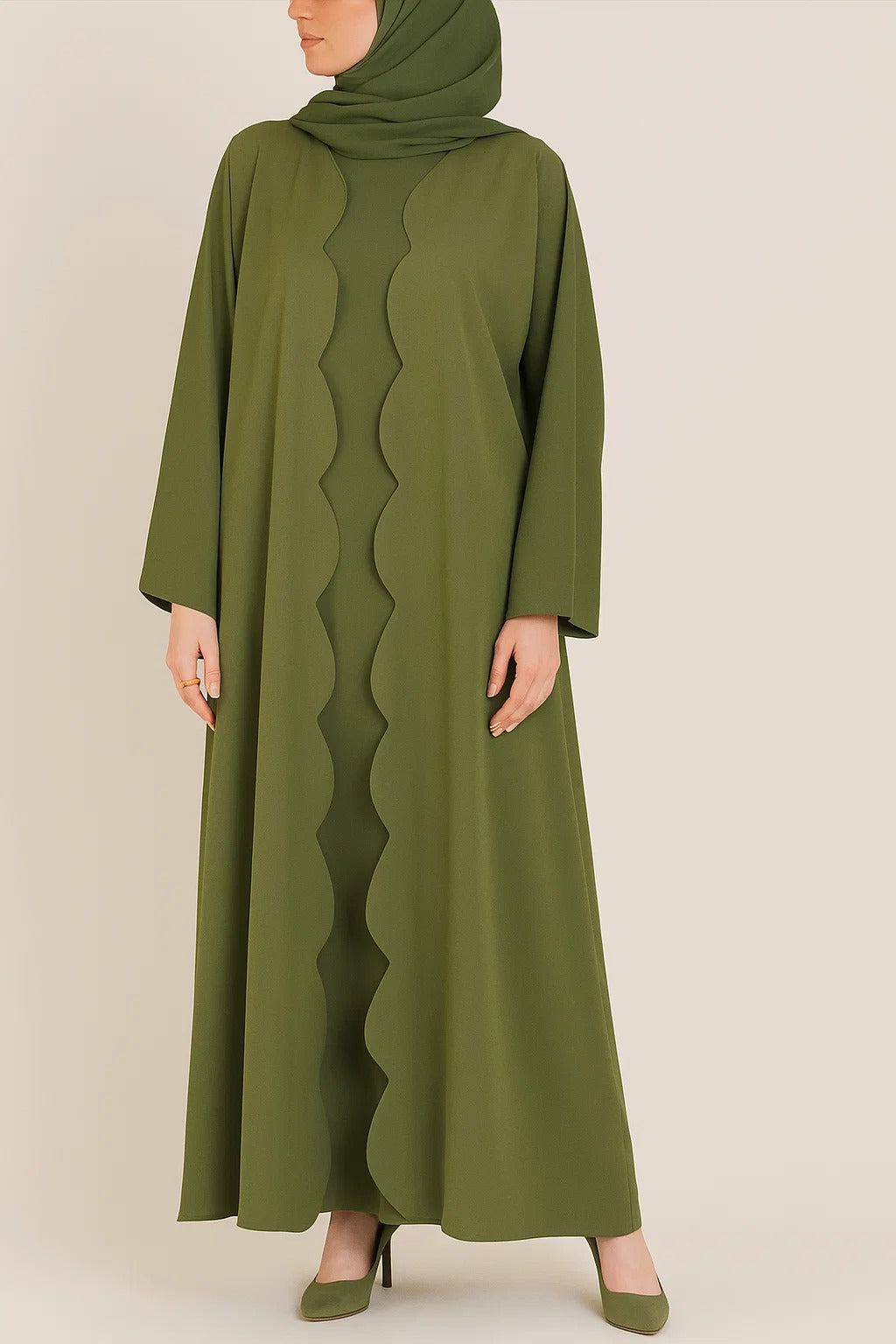 Olive Wave abaya