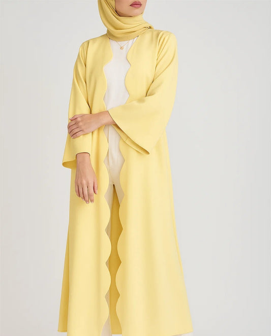 Butter Yellow Wave abaya