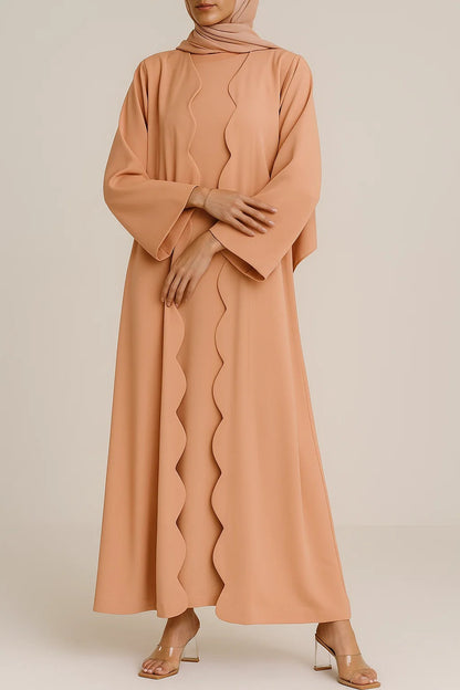 Peach Wave Abaya