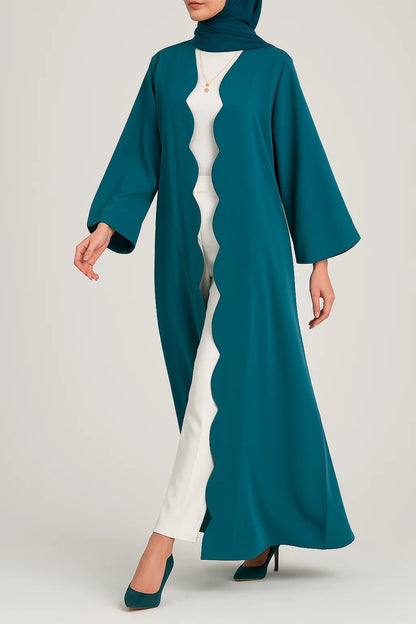 Teal Wave Abaya