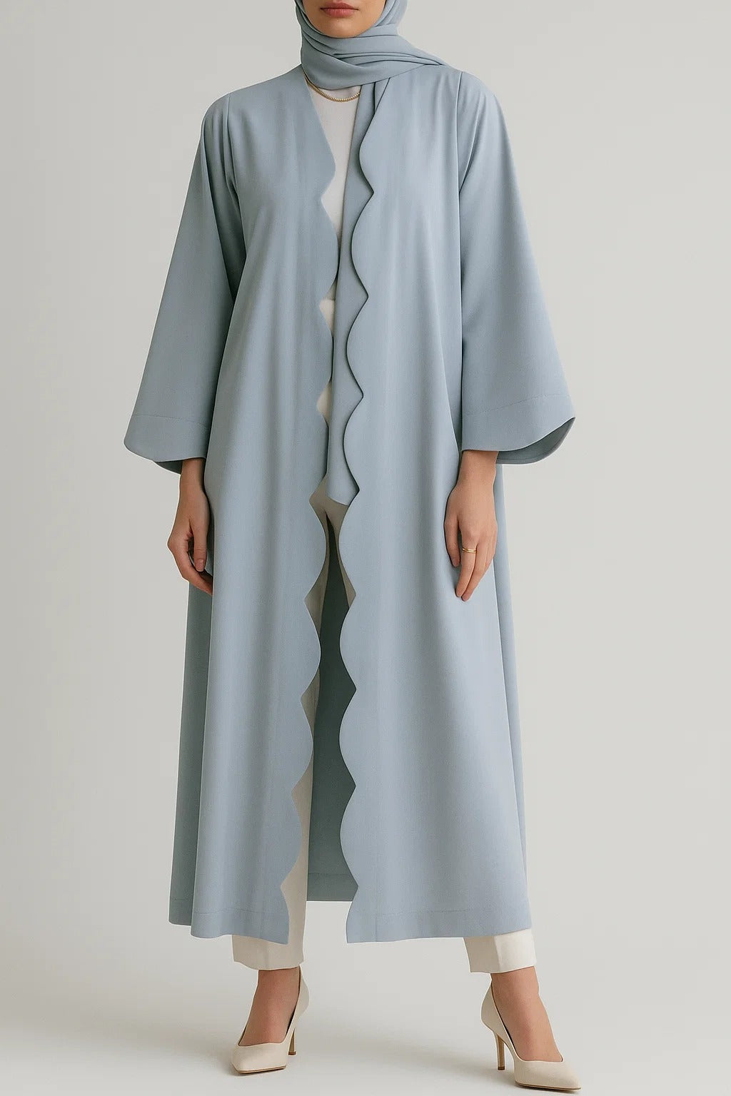 Ice Blue Wave abaya