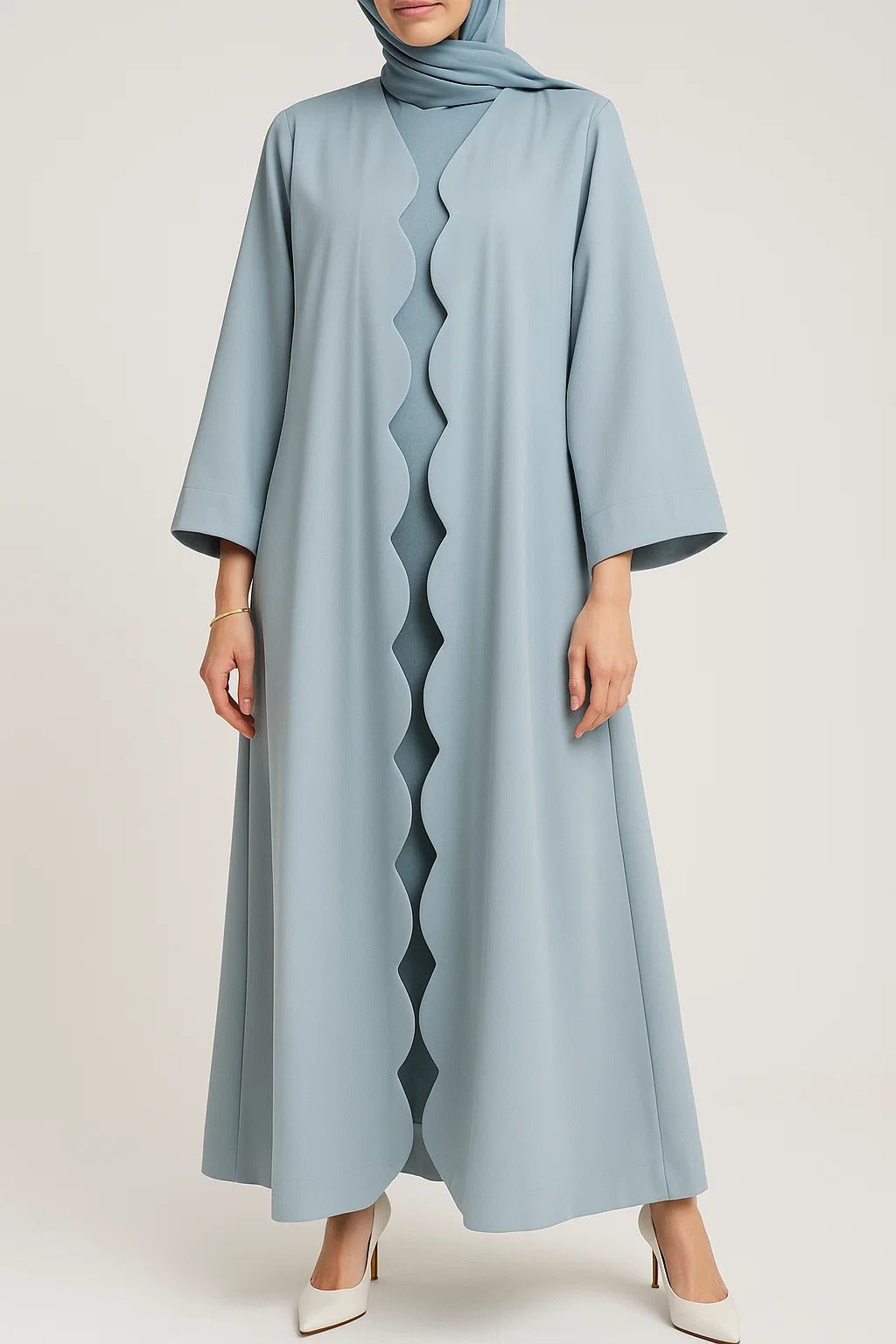 Ice Blue Wave abaya