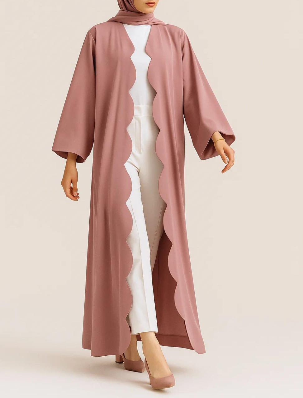Pink Wave abaya