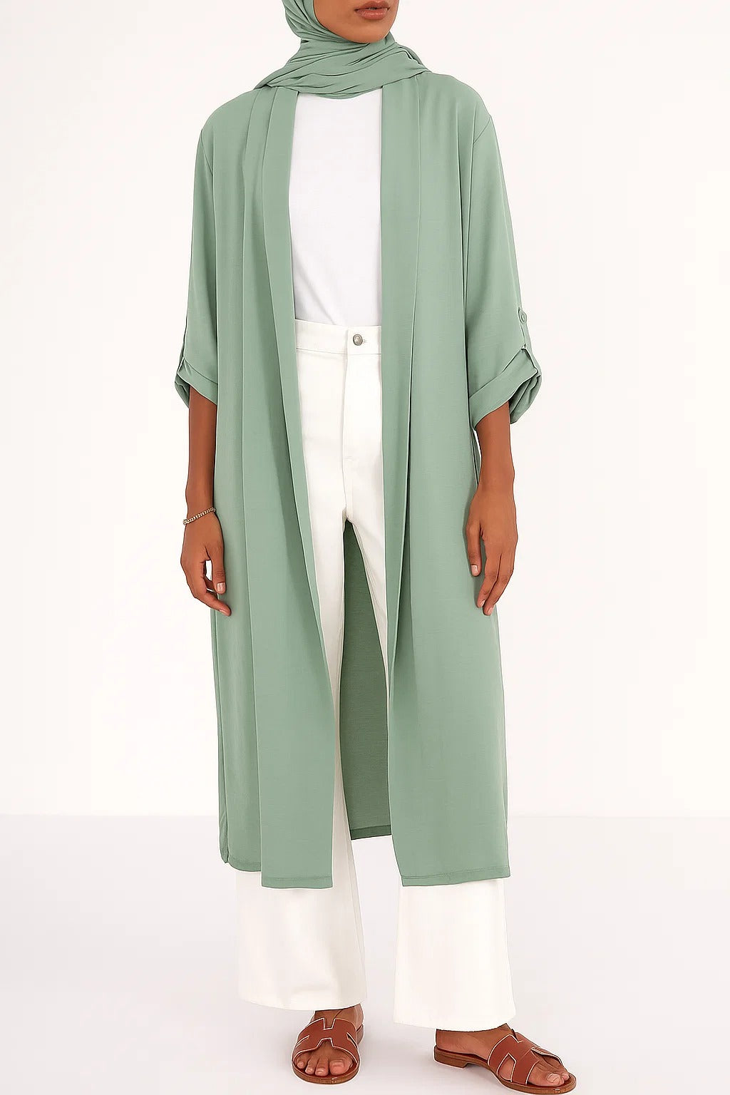 Green- Latte Layer Cardigan