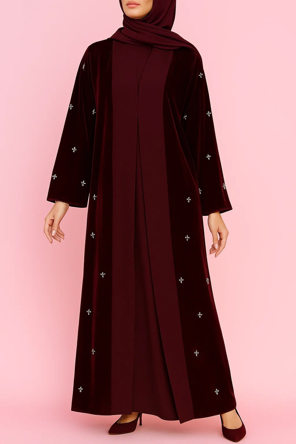 Maroon Velvet Majesty