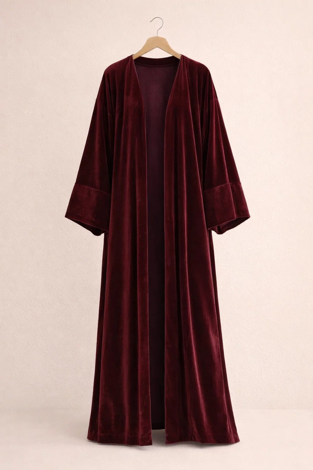 Maroon Velvet Reign Abaya