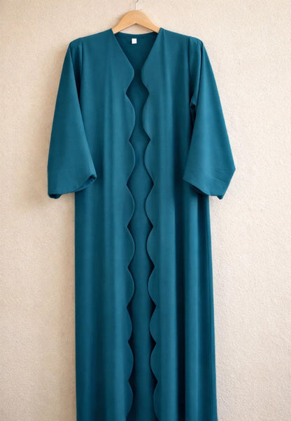 Teal Wave Abaya
