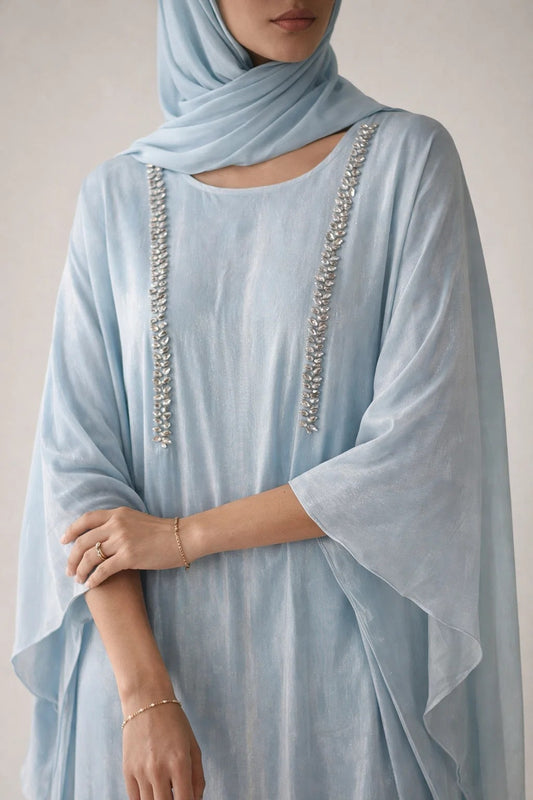 Ice Blue Opal Abaya