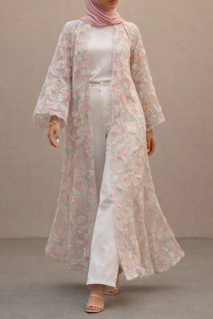 Pastel Petal Royale Abaya