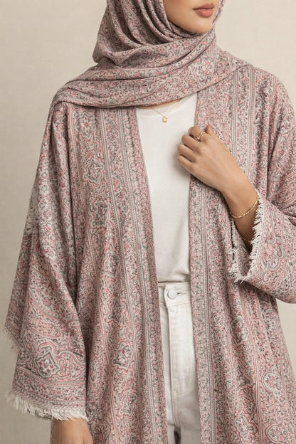 Pink Pashmina Abaya 10