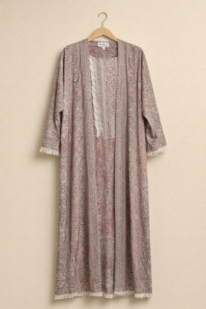 Pink Pashmina Abaya 10