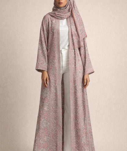 Pink Pashmina Abaya 10