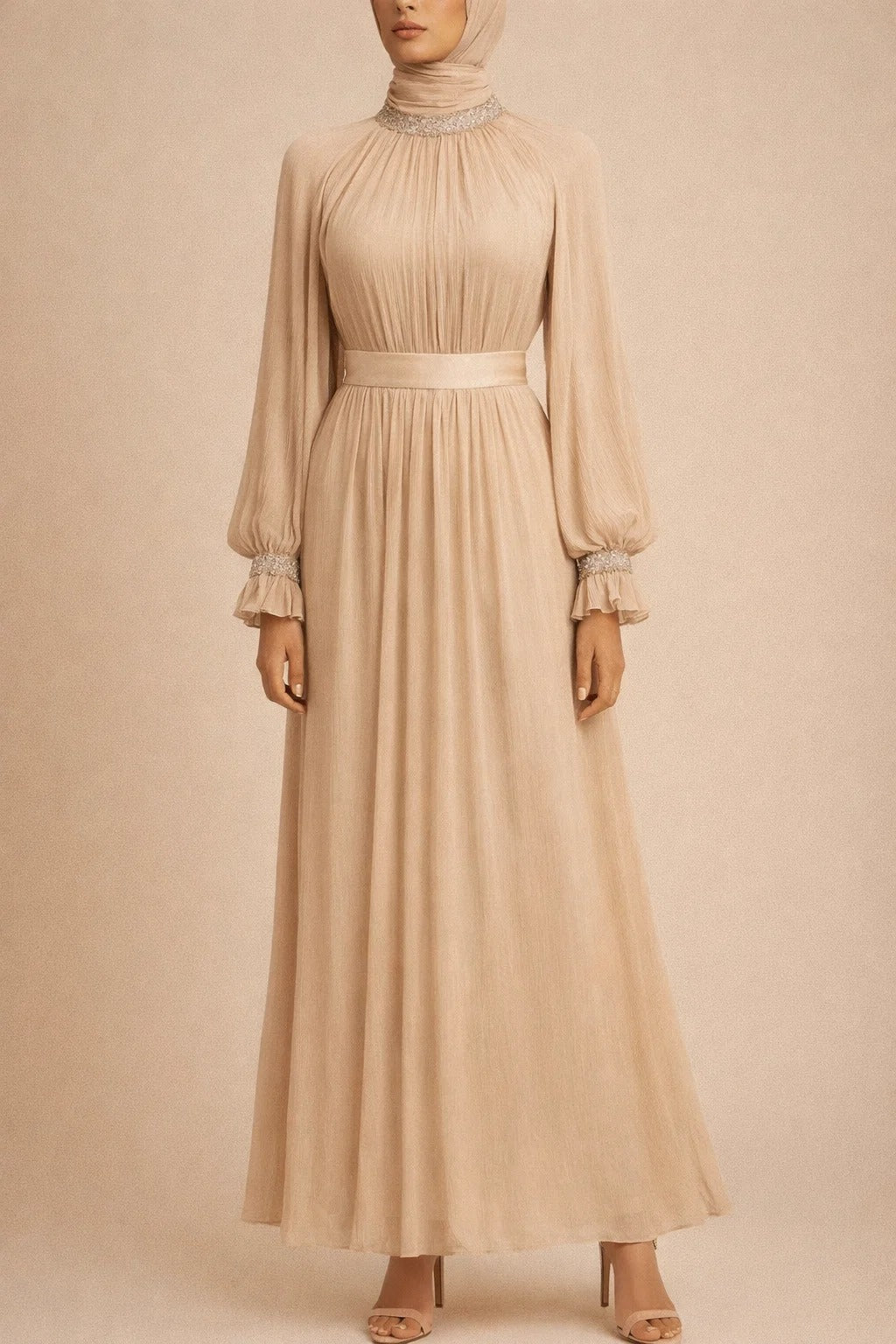Beige Elaf Abaya