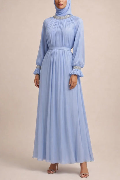Blue Elaf Abaya