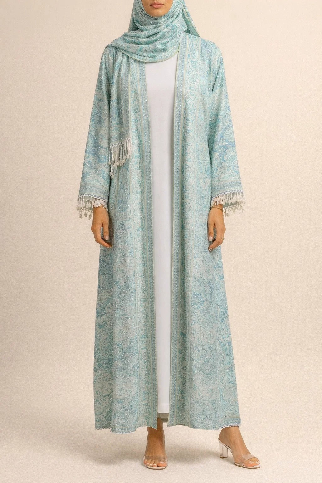 Ice Blue Pashmina Abaya batch 2