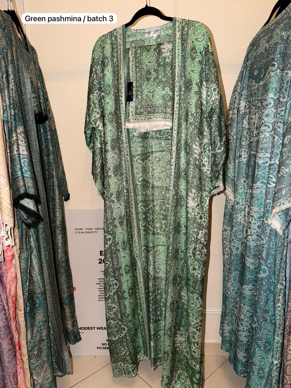 Green Pashmina Abaya batch 3