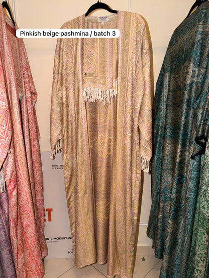 Pinkish Beige Pashmina Abaya batch 3