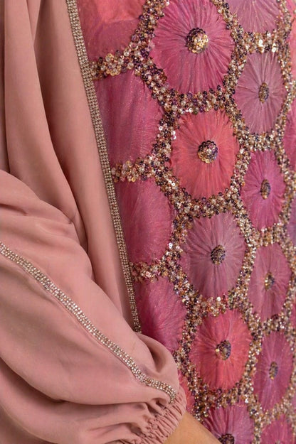 Pink Ward Al Layl Abaya